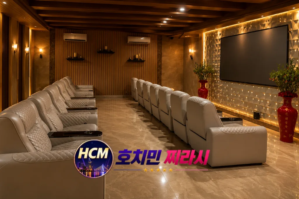 호치민 풍투이 마사지 휴게실 모습입니다.